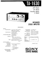 Sony TA-1630 - Service Manual